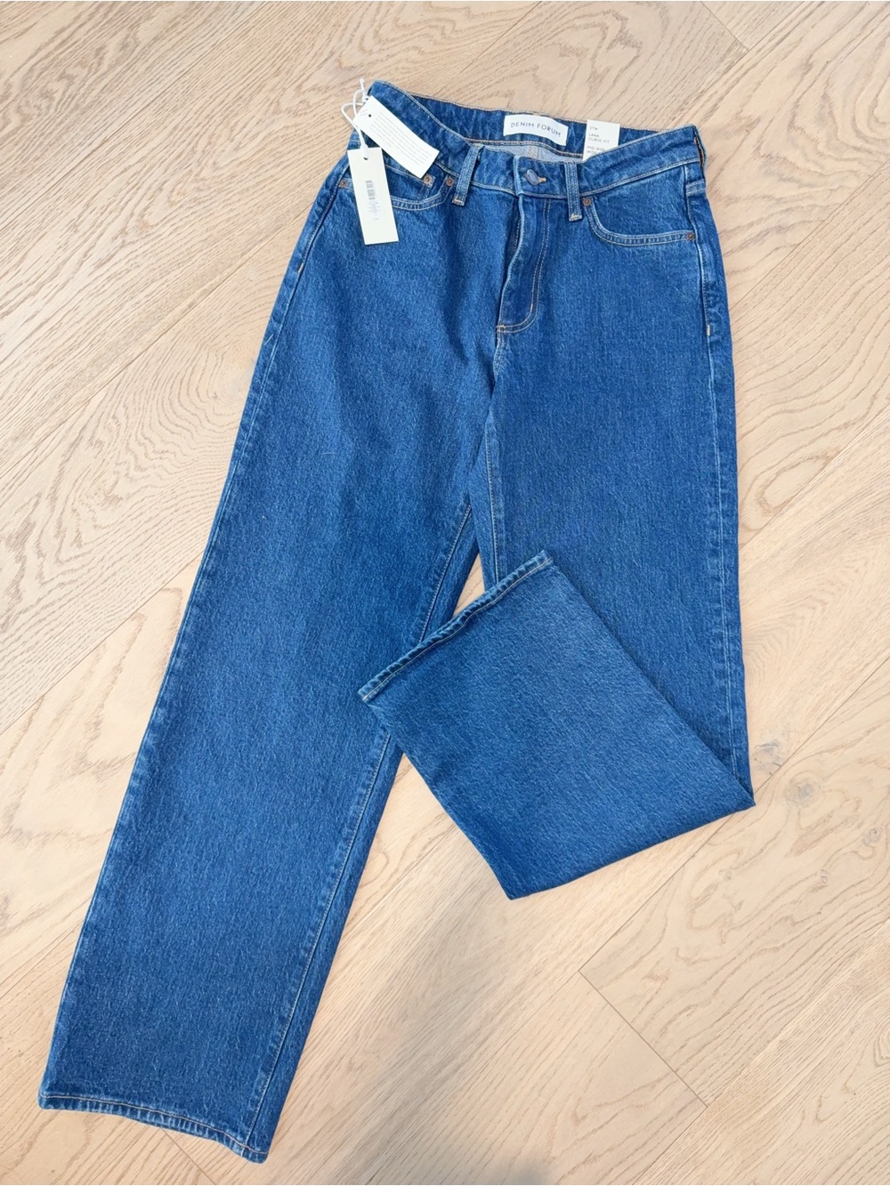 NWT 129042 Aritzia lana cf mid wide true medium blue 27